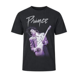 Prince Purple Rain Graphic Band Tee Black Cotton Shirt Unisex Small